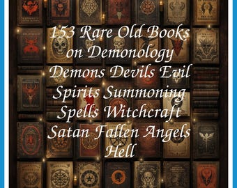 153 Rare Old Books on Demonology Demons Devils Evil Spirits Summoning Spells Witchcraft Satan Fallen Angels Hell - Instant PDF Download