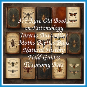 375 Rare Old Books on Entomology Insects Butterflies Moths Beetles Bugs Natural History Field Guides Collection | Size 7.5 GB