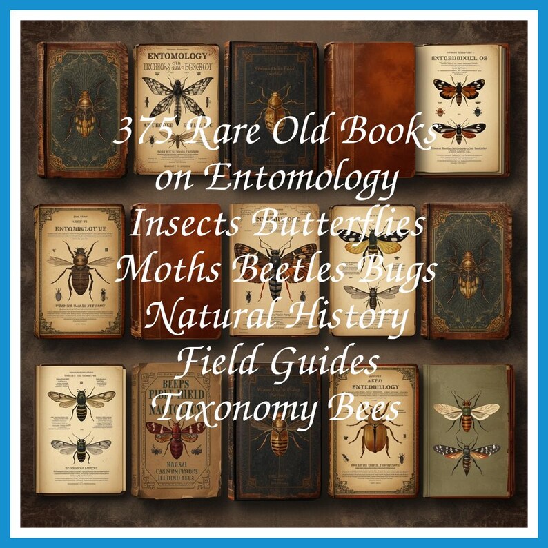 375 Rare Old Books on Entomology Insects Butterflies Moths Beetles Bugs ...