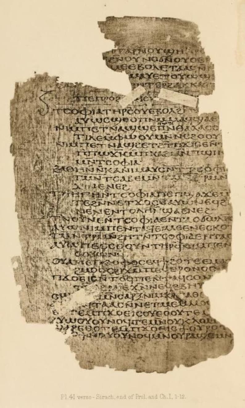 May include: A fragment of a papyrus scroll with ancient Greek text written in black ink. The text is partially obscured by damage to the papyrus. The scroll is likely from the 1st or 2nd century CE.
