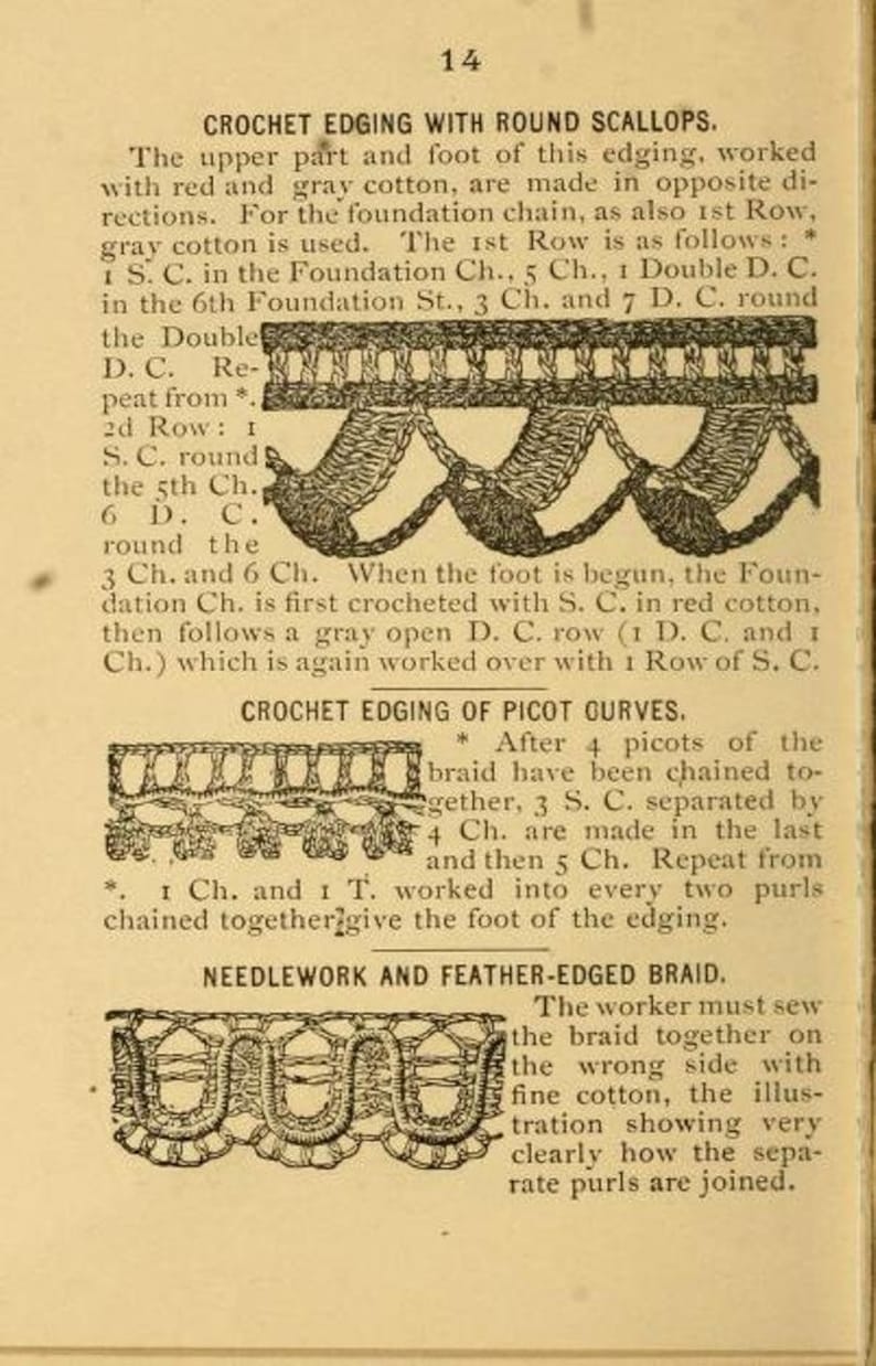 Crocheting & Crochet 94 Rare Vintage Books PDF Download Patterns Designs Doilies Embroidery Needle Craft Needlework How to image 7