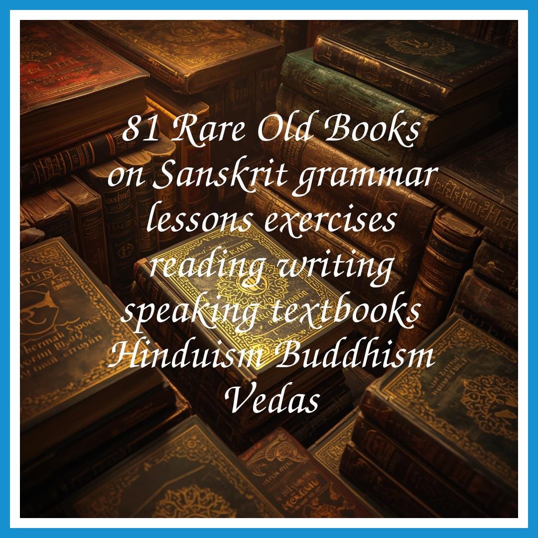 Reading Sandscript 79 Rare Old Books on Sanskrit Grammar Lessons Exercises Reading Writing ...