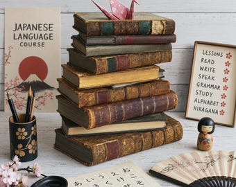 47 Rare Old Books on Japanese Language Course Lessons Read Write Speak Grammar Study Alphabet Hiragana Collection | Size 1.2 GB