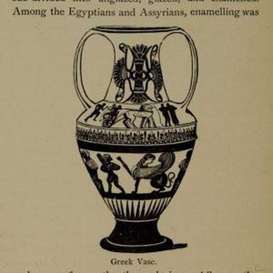 May include: A black and white illustration of a Greek vase with two handles, featuring intricate black figure designs of figures and animals. The text above reads 12 HISTORICAL INTRODUCTION and the text below reads Greek Vase.
