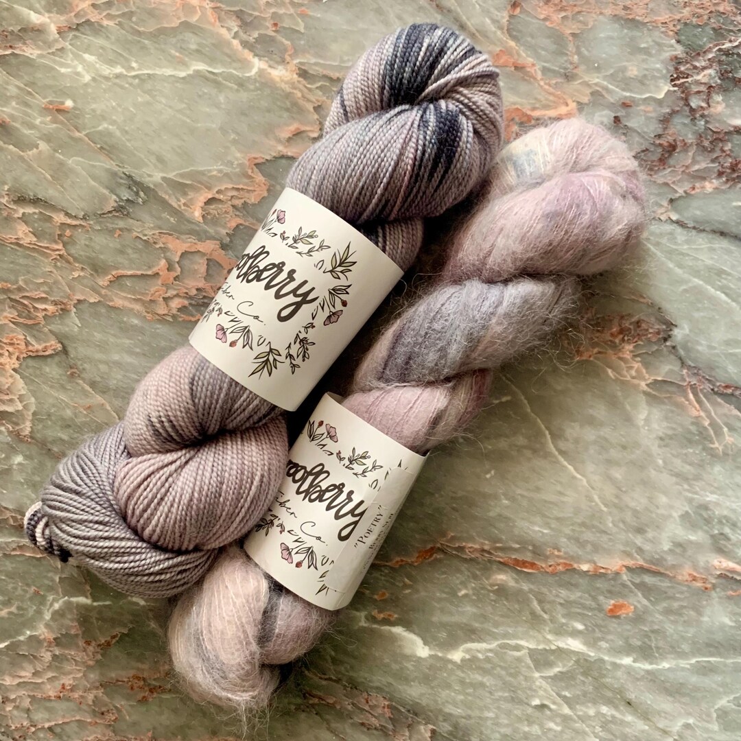 Woolberry Woolberry Fiber Co Berry Suri & Berry Natural (NSW) Duo - Etsy