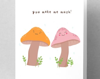 Pilz Karte Liebe Karte Pilz Liebe Karte für Ihre Liebe Karte für Ihn Pilz Art Karte