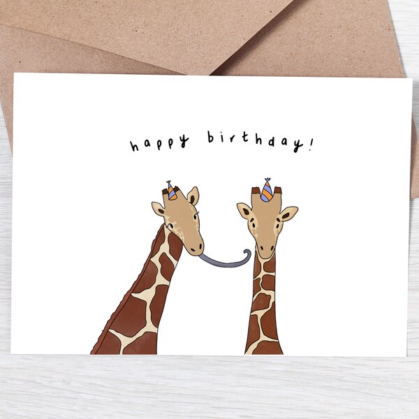 Wild Giraffes Greeting Card - Fay's Studio
