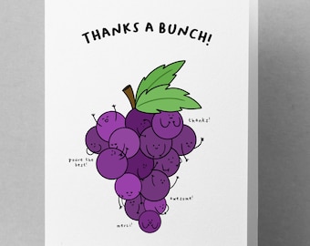 Thank You Card For Friend Appreciation Card for Friend Thank You Greeting Card Wine Lover Card