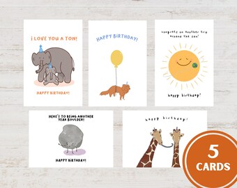 Birthday Card Pack of Generic Birthday Cards Bundle of Blank Birthday Cards Birthday Gift