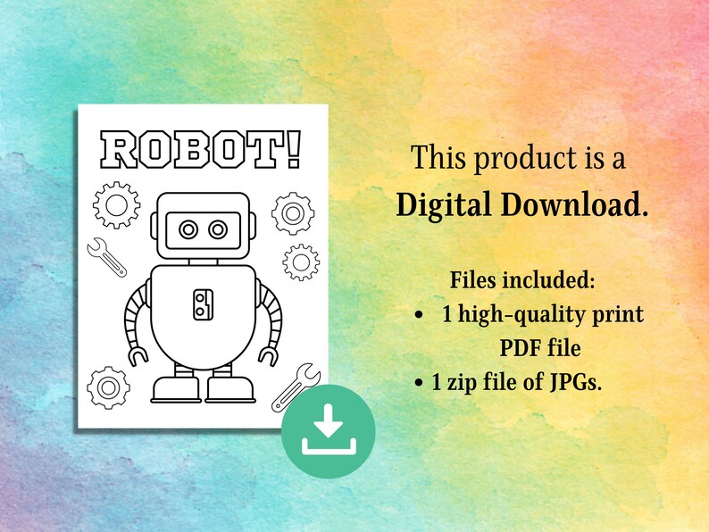 Robot Colouring Sheets for Kids Printable Robot Activity Page Kids Robot Colouring Pages Printable Coloring Pages image 3