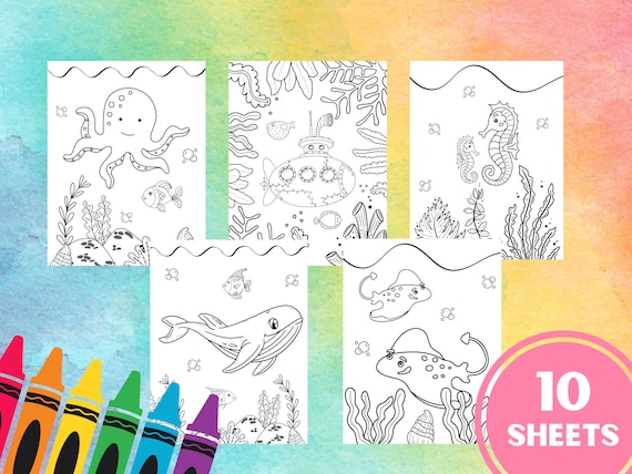 Sea Animals Coloring Pages Printable Animal Colouring Page Under the Sea Colouring Sheets Sea Animal Kids Activity Page Printable Colouring