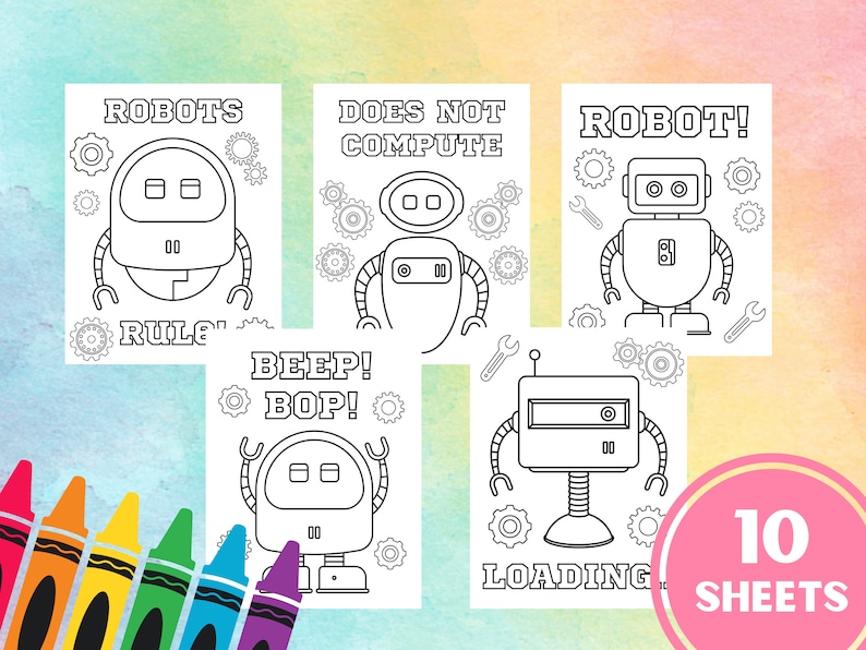 Robot Colouring Sheets for Kids Printable Robot Activity Page Kids Robot Colouring Pages