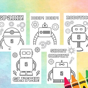 Robot Colouring Sheets for Kids Printable Robot Activity Page Kids Robot Colouring Pages Printable Coloring Pages image 2
