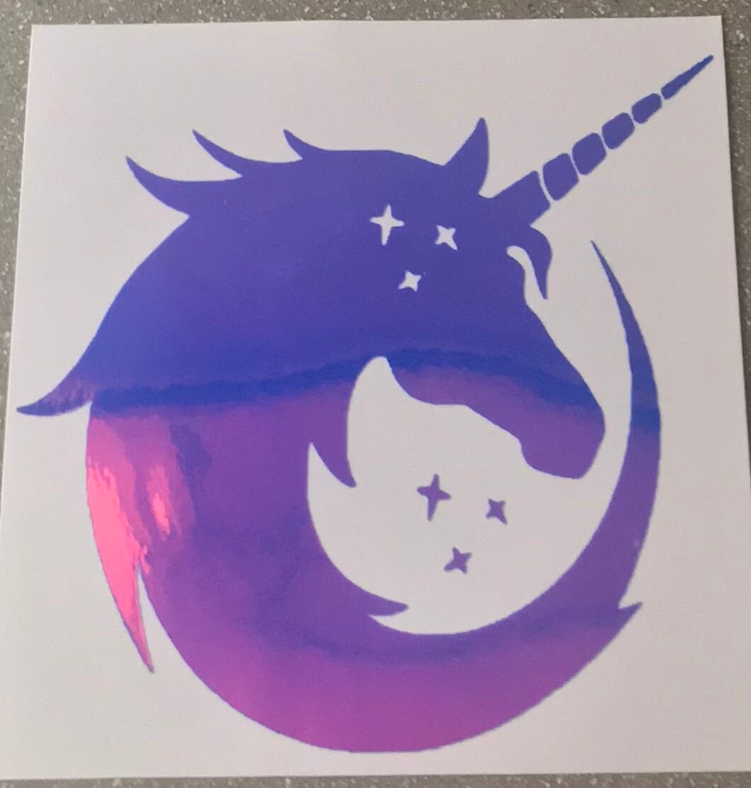Vinyl Unicorn Decal Etsy