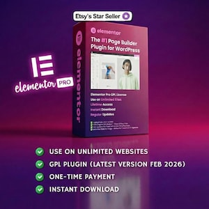 Licence Elementor Pro GPL | Générateur de pages WordPress | Utilisation à vie sur des sites Web illimités | Livraison instantanée