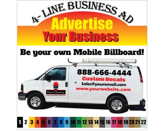 Personalised Car Van Custom Sticker Vinyl Decal Design Business Logo Advertise 