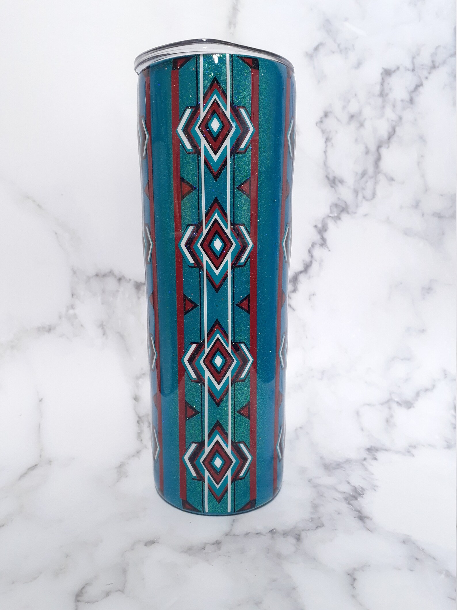 Native American Design Glitter Tumbler Etsy