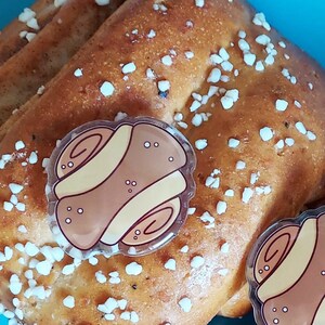 Finnish Cinnamon Bun Epoxy Acrylic Lapel Pin