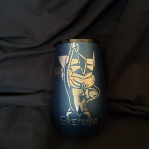 Custom Greninja Hand Engraved Insulated Tumbler Mug