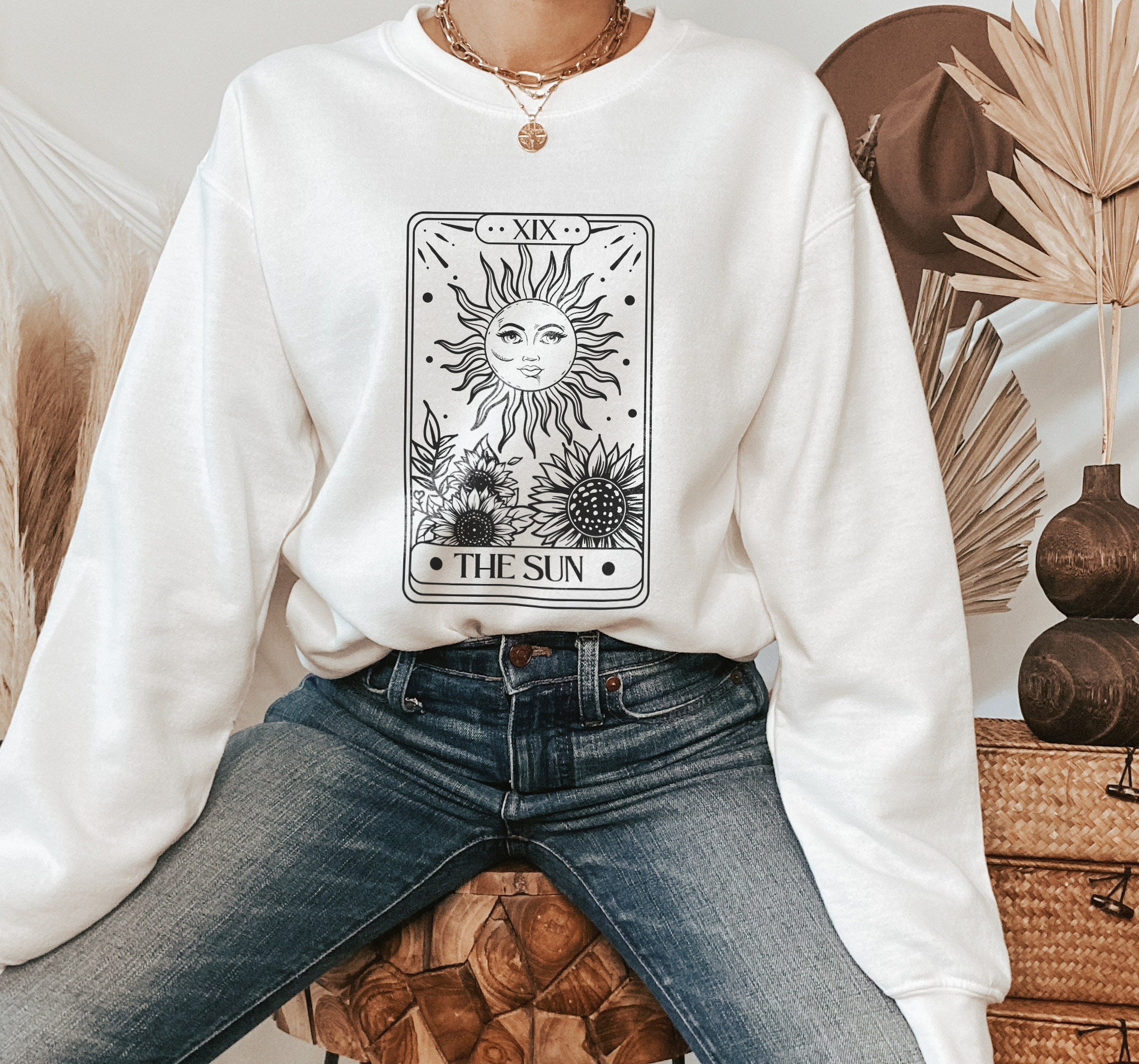 Sun and moon sweater - Etsy France