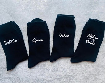 Wedding socks ,Groom Socks, Best Man socks , Father of the Bride , Usher , Page Boy