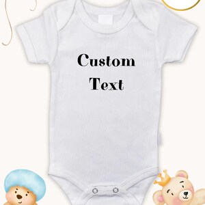 Custom Name Baby Onesie/Custom Text Personalized Baby Onesie/Pregnancy Announcement Onesie/Birth Reveal Baby Onesie/Baby Shower Gift