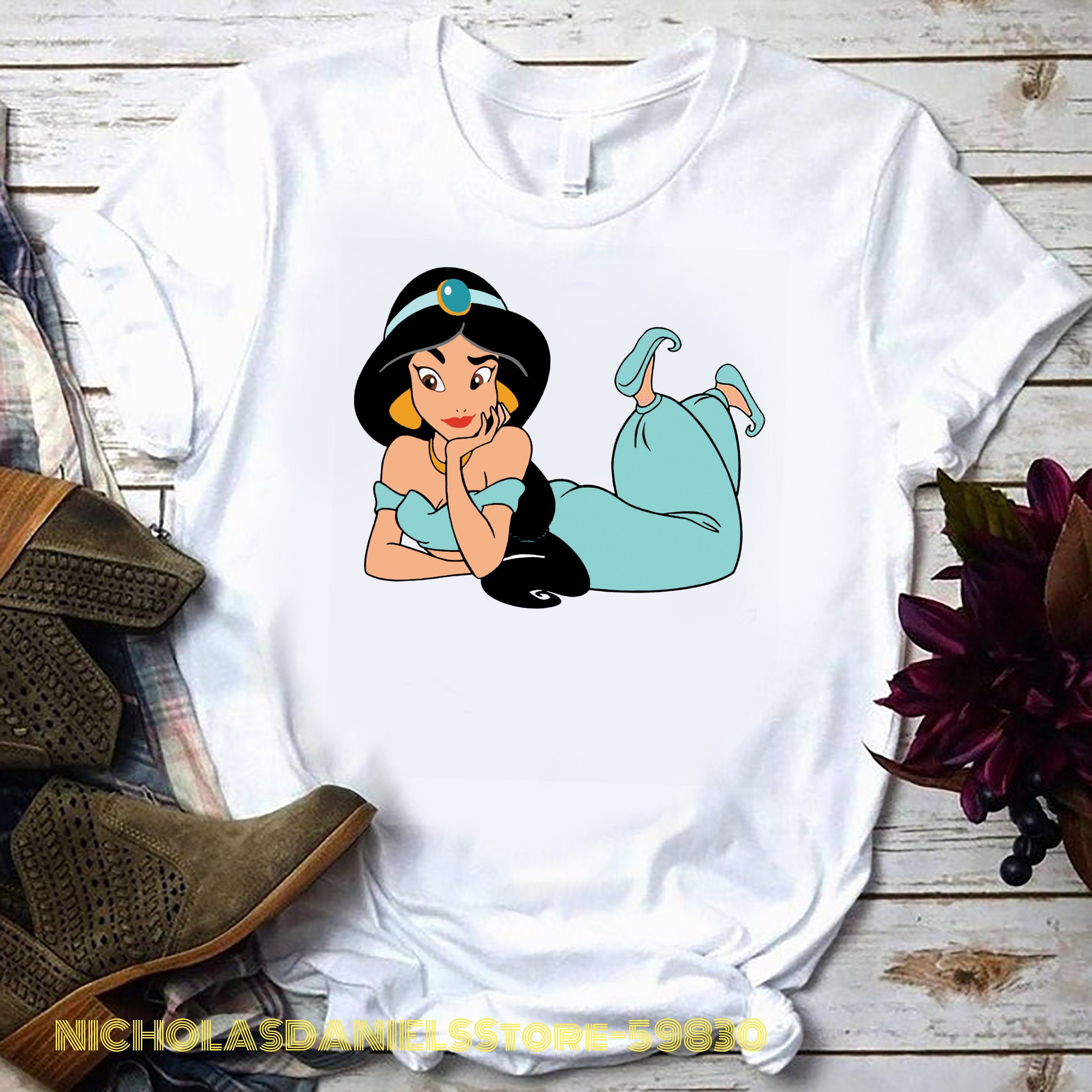 Jasmine Disney Princess TShirt Jasmine Shirt Jasmine Etsy