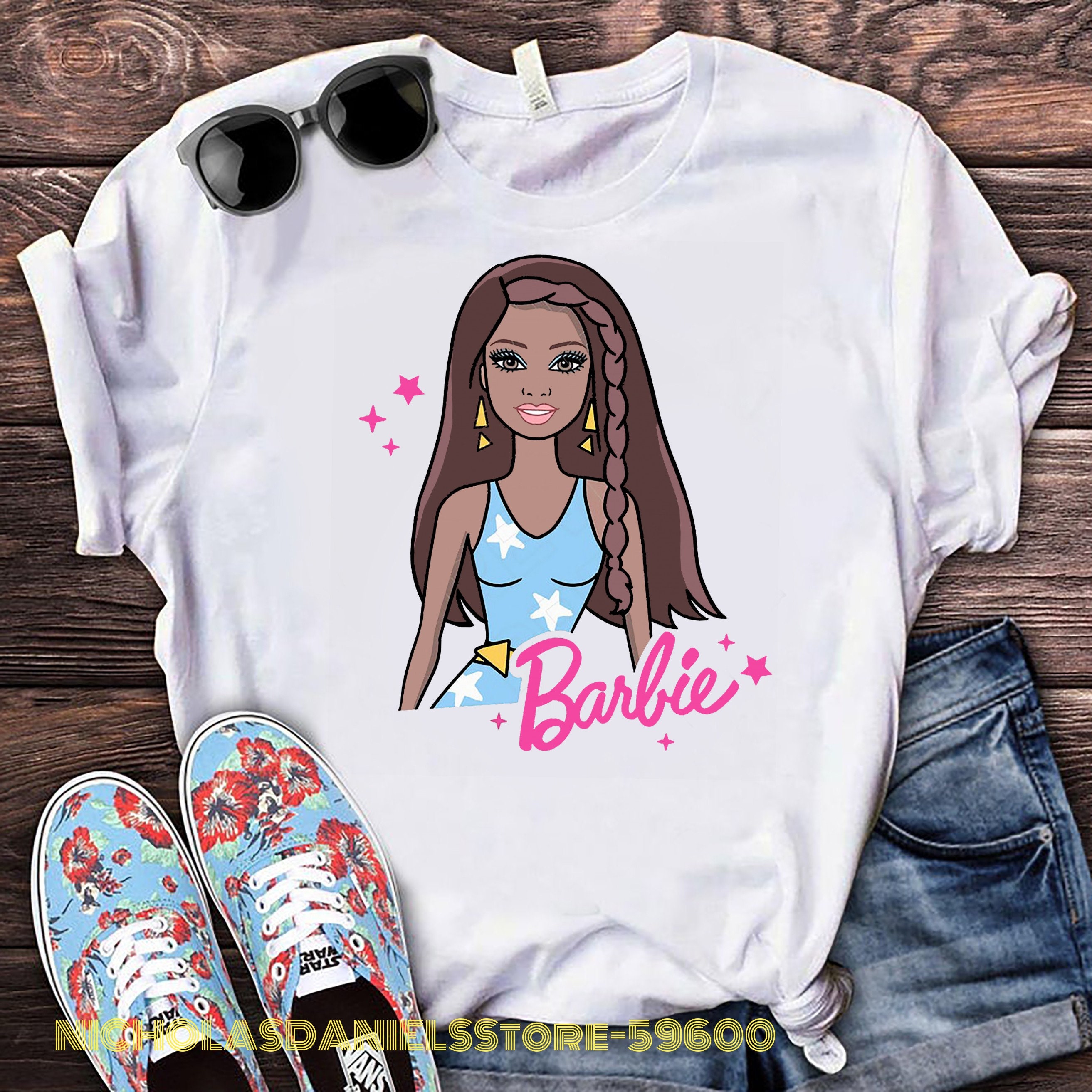 Barbie Afro T-Shirt Barbie Fashion Barbie Doll Tee 59600 | Etsy