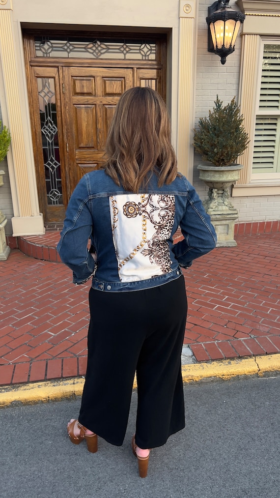 Cream denim top jacket womens