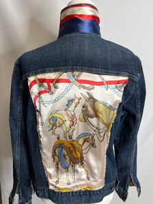 Louis Vuitton Custom Denim Jacket; Hand Painted; Art on denim; Denim jacket  with art; Jacket with painting; Exclusive w…