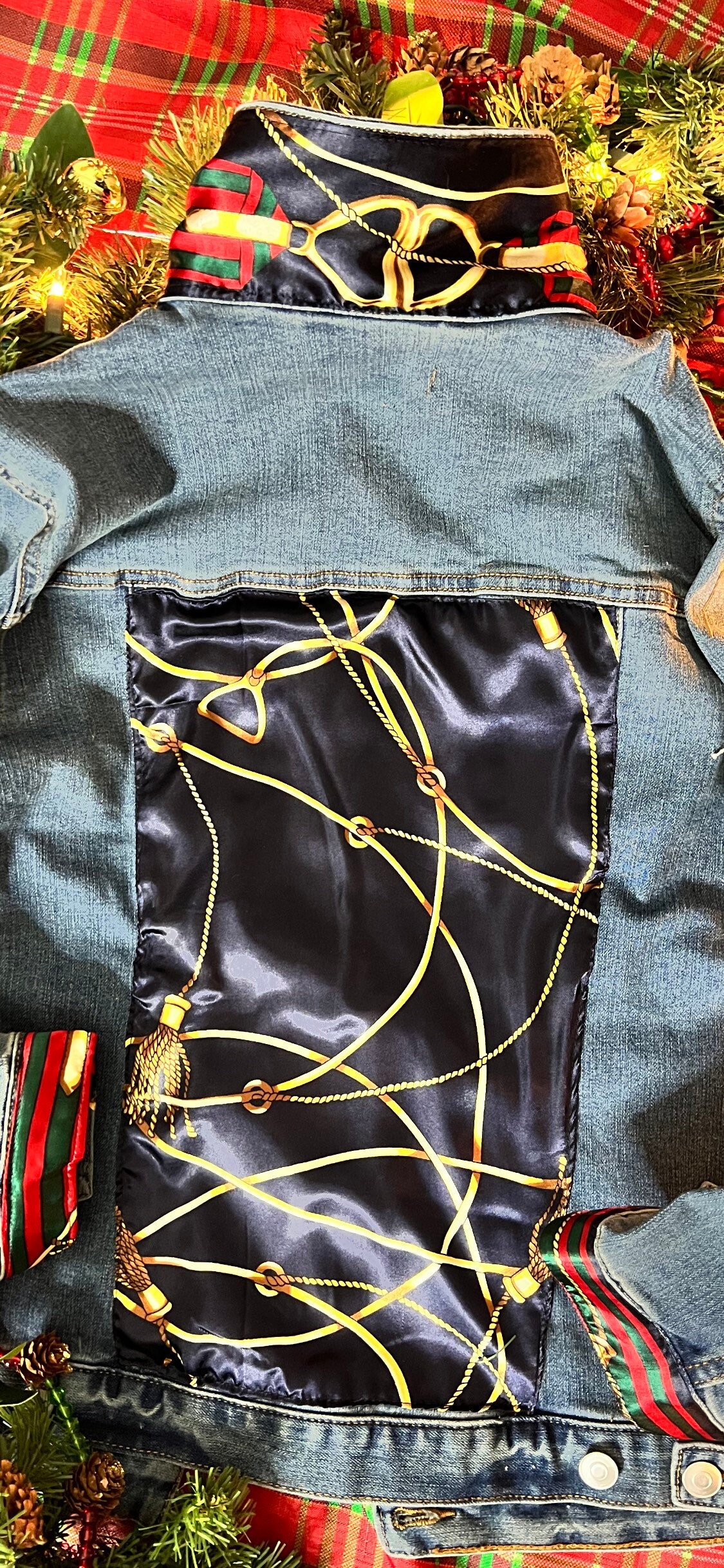 新品 Blue Blue SATIN DAMASK JACQUARD ジャケット Gucci Shunga Pearl Embroidered Denim Jacket IT 40 | eBay
