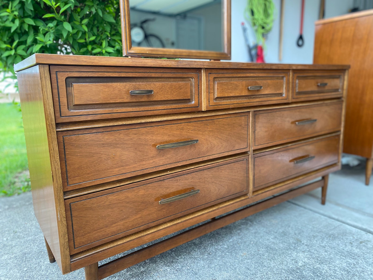 Stunning mid century modern vintage bassett low boy dresser Etsy