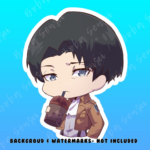 Cute Attack On Titan Levi Ackerman Kawaii Chibi Anime Sticker Etsy