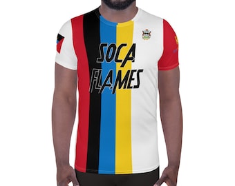 Antigua and Barbuda Flag Men's Athletic T-shirt | Soca Mode