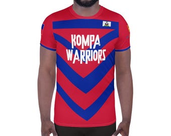 Haiti Flag Men's Football Athletic Shirt