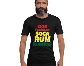 God / Famalay / Soca / Rum / Bumpas - T-Shirt Unisex / Carnevale caraibico / Soca Music