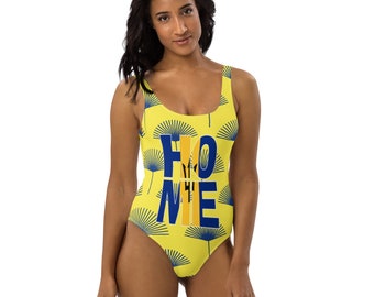 Bridgetown Barbados Flag One-Piece Swimsuit | Soca Mode
