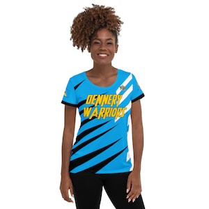 Saint Lucia Flag Women&#39;s Athletic T-shirt | Soca Mode