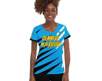 Saint Lucia Flag Women's Athletic T-shirt | Soca Mode
