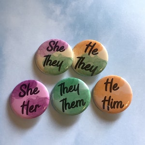 Pronomen Buttons - LGBT - Pronomen - Pins - Badges - Buttons