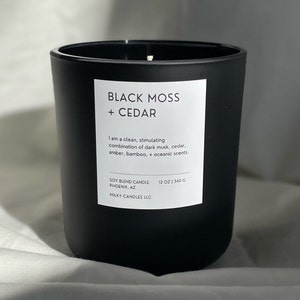 Black Moss + Cedar | Black Owned Soy Candles