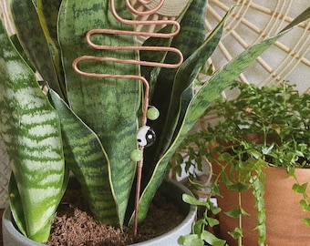 Plant Decor Stake • Boho Plant Decoration • Copper Electroculture Antenna • Garden Art • Bohemian Plant Accessories • Houseplant