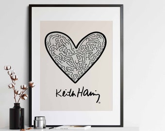 Tribute to Keith Haring Colorblock Acrylic Painting