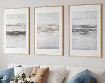 Modern Neutral Abstract Gallery Wall Art Set of 3 Nordic Prints Simple Abstract Art Minimalist Modern Art Beige Neutral Abstract Wall Art