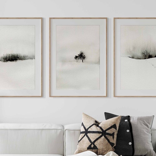 Neutral Abstract Art Gallery Wall Art Set of 3 Beige Abstract Etsy