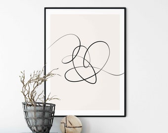 Heart Line Drawing Etsy