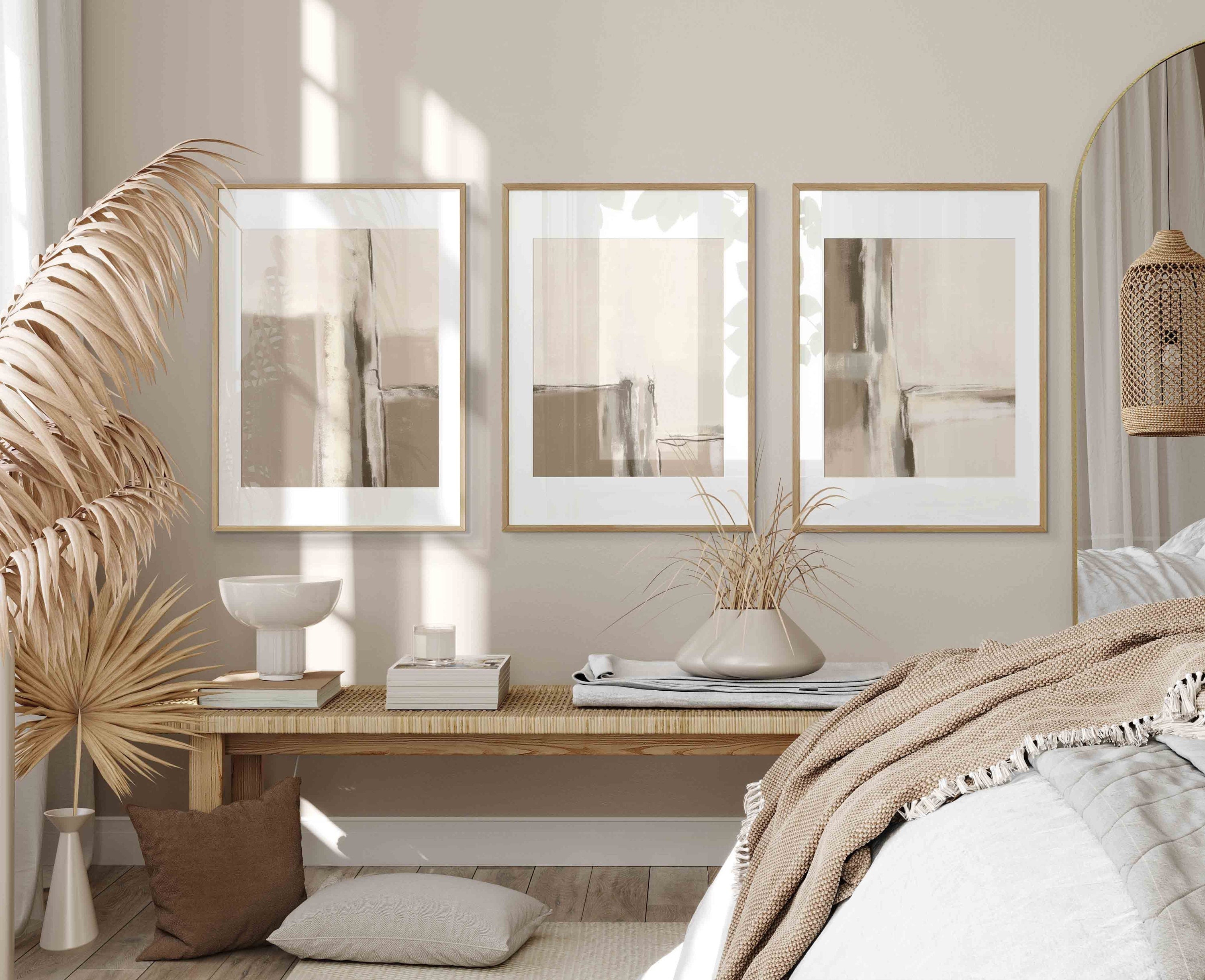 Beige Abstract Art Prints: Modern Gallery Wall Set of 3 (digital ...