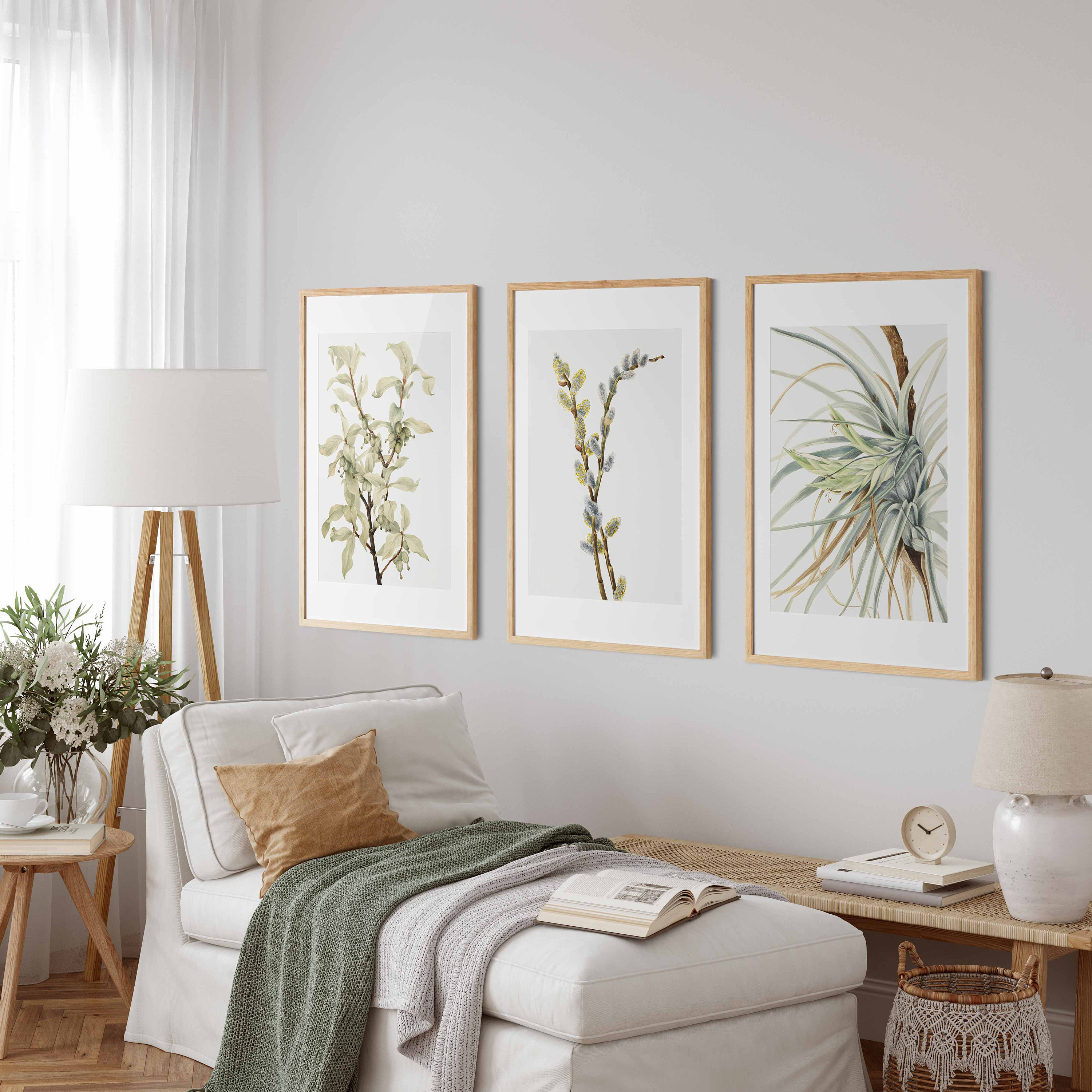 Botanical Prints Gallery Wall Art Set of 3 Floral Botanical - Etsy