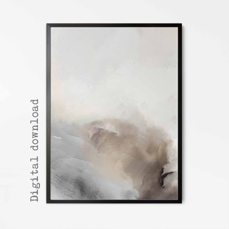 Neutral Earth Tones Landscape Painting Abstract Gallery Wall Etsy