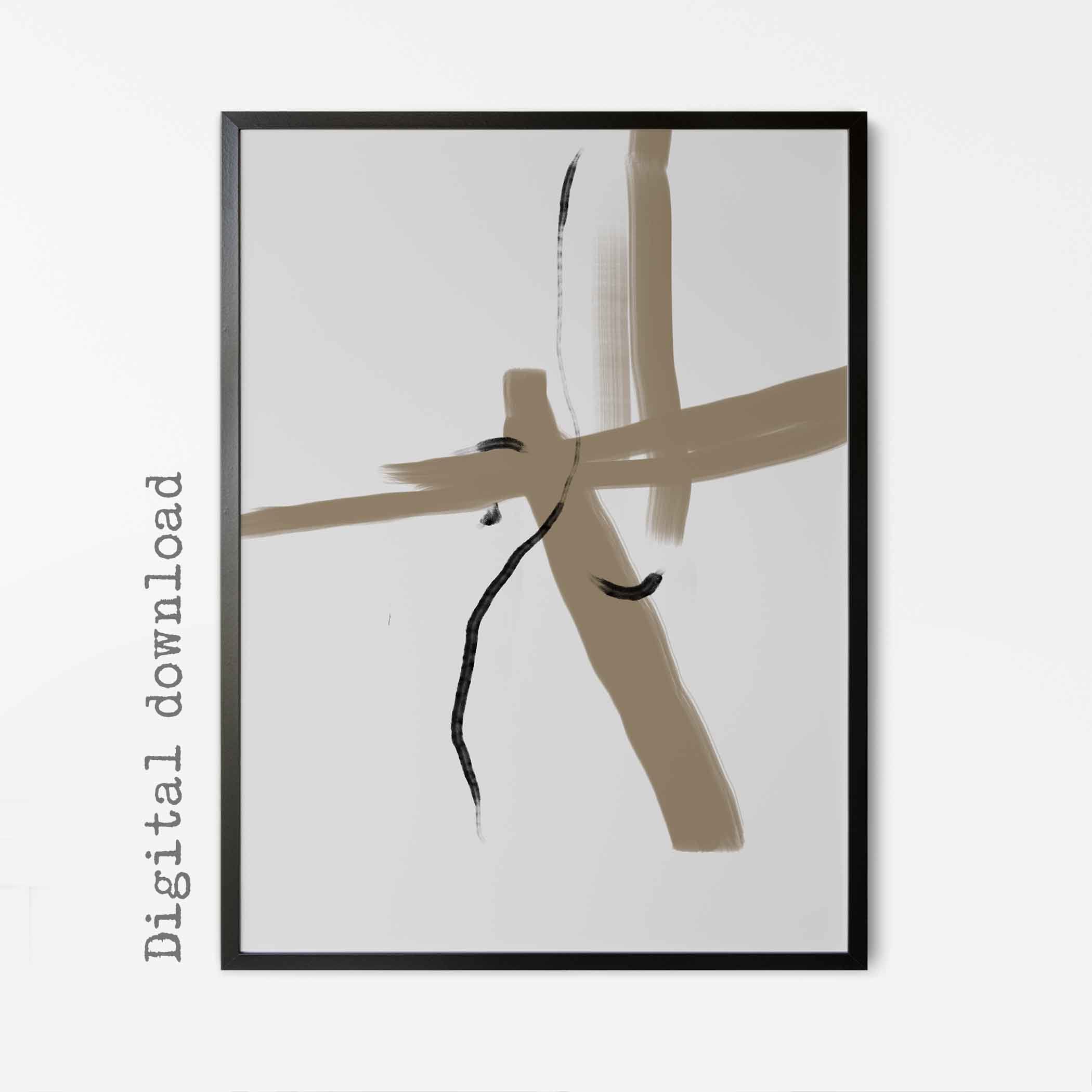 Modern Abstract Set of 8 Nordic Prints Simple Abstract Art Etsy